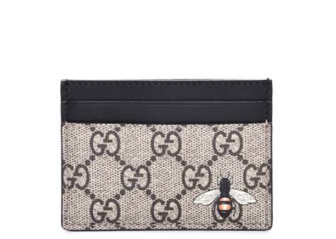 gucci card holder bee print